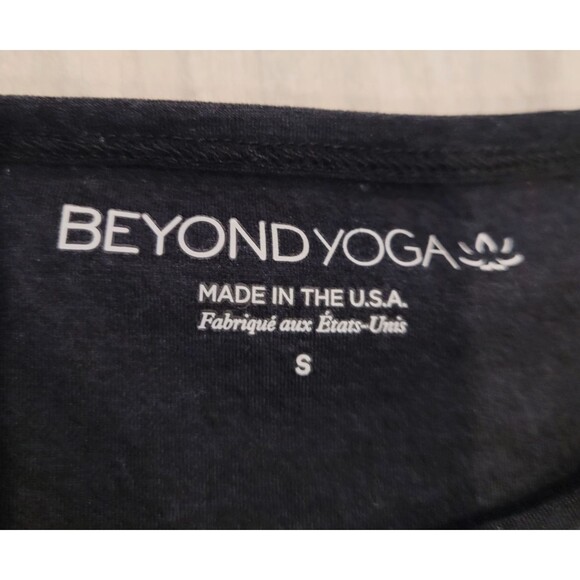 Beyond Yoga Twist Front Black Crop Tank Top Size S Small Athleisure Exercise - Picture 2 of 4